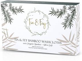 img 3 attached to 🌿 Bamboo Soft Wash Cloths for Sensitive Skin: Tia & Fey Face Cloth Set of 6, Organic Bamboo, Makeup Remover, Reusable Absorbent Washcloths, Grey, 10x10 Inch