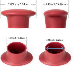 img 3 attached to 🍾 Silicone Bottle Stoppers - Reusable Wine/Beer/Drink Caps - Unbreakable Sealer Covers (4 Pack, Assorted Colors) - Fits Bottle Tops 0.98-1.3 inches