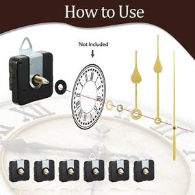 img 2 attached to 🕰️ High Torque Clock Movements - Long Shaft Mechanism with 8 Different Pairs of Clock Hands - Clock Repair Parts for Design Replacement - Repairing Clock Accessories - Set of 6 Pieces