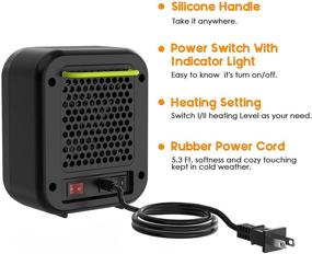 img 2 attached to 🔥 Potulas Space Heater: Energy Efficient 1000W PTC Ceramic Portable Heater for Bedroom, with Tip-Over and Overheat Protection - Perfect for Home, Dorm, Office and Indoor Use