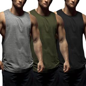 img 4 attached to COOFANDY Men's Pack of 3 Workout Tank Tops - Sleeveless Gym Shirts for Bodybuilding, Fitness, and Muscle Building