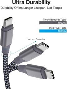 img 2 attached to 💻 Quntis USB Тип C Зарядный кабель - 3 штуки 6 футов кабель USB C для зарядки USB A для Samsung Galaxy S9 S8 Plus, Moto Z2, LG V30 V20 G5 G6, Pixel, Nintendo Switch, OnePlus 5, Nexus 6P - черный