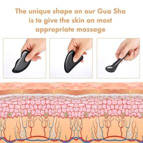 img 1 attached to 🌟 HGSS Gua Sha Set: Unlock Youthful Glow with Obsidian Gua Sha Facial Tools-Combat Wrinkles, Enhance Microcirculation, Eliminate Toxins & Boost Complexion Radiance