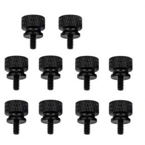 img 4 attached to 💻 YATENG 10-Pcs Anodized Aluminum Computer Case Thumbscrews (6-32 Thread), Ideal for Computer Cover, Power Supply, PCI Slots, Hard Drives - DIY Personality Modification & Beautification, Black Finish