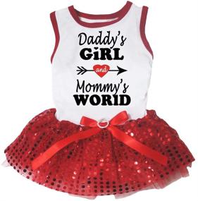 img 2 attached to Оделите своего щенка в платье Petitebella "Daddy's Girl" и "Mommy's World": идеально для любимых питомцев!