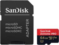 💾 sandisk extreme pro 64gb class 10 uhs-i 95mb/s read u3 v30 micro sd memory card - sdsqxxg-064g logo