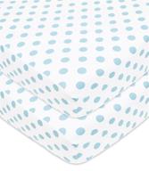 🛏️ newly improved 2 pack 100% cotton flannel fitted crib sheet, blue dots: perfect bedding for boys and girls by american baby company logo