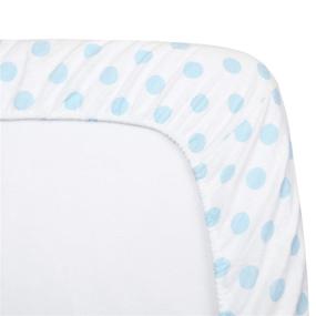 img 3 attached to 🛏️ Newly Improved 2 Pack 100% Cotton Flannel Fitted Crib Sheet, Blue Dots: Perfect Bedding for Boys and Girls by American Baby Company