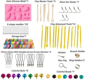 img 2 attached to 🎨 Colorful 60-Block Polymer Clay Kit with Tools - Non-Stick, Non-Toxic, Ideal DIY Gift for Kids