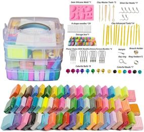 img 4 attached to 🎨 Colorful 60-Block Polymer Clay Kit with Tools - Non-Stick, Non-Toxic, Ideal DIY Gift for Kids