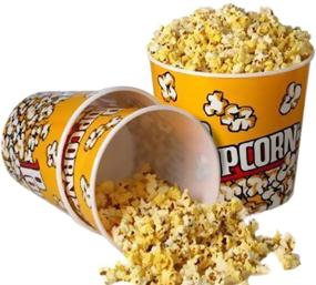 img 4 attached to 🍿 Novelty Place Plastic Popcorn Containers: Fun and Functional Movie Night Essentials!