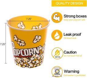 img 2 attached to 🍿 Novelty Place Plastic Popcorn Containers: Fun and Functional Movie Night Essentials!