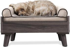 img 4 attached to 🛏️ Furhaven Pet Bed Frame - Elevated Mid-Century Modern Style Platform Bed for Dogs and Cats - Perfect for Small, Medium, and Large Pets - Compatible with Furhaven Pet Beds