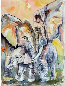 img 4 attached to Diamond Painting Elephant Paintings Relaxation