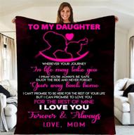 🎁 tincall daughter gift from mom blanket: ultra soft flannel throw blanket to treasure your daughter – perfect christmas or birthday gift, 50x40 bed blanket logo