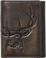 👝 hunter men's wallet - co trifold premium leather hand finished logo