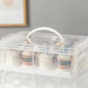 img 2 attached to 🧁 Conveniently Carry and Store 36 Cupcakes or 3 Large Cakes with our 3 Tier Cupcake Carrier