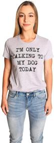 img 3 attached to 🐶 Yavaso Women's & Teens T-Shirt - Exclusive Conversation with My Dog Today - Dog Lover Shirt - I Heart My Dog Tee - Unique Novelty Apparel