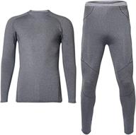 🧥 takiya men's fleece lined thermal underwear set - soft winter warm long john base layer top & bottom логотип