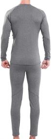 img 3 attached to 🧥 TAKIYA Men's Fleece Lined Thermal Underwear Set - Soft Winter Warm Long John Base Layer Top & Bottom