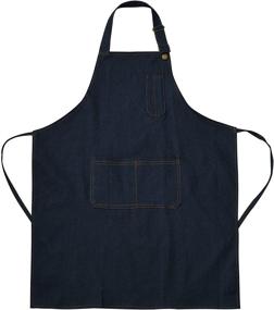 img 4 attached to Tosewever Cotton Chef Aprons for Men and Women with Cross Back Design and Spacious Pockets