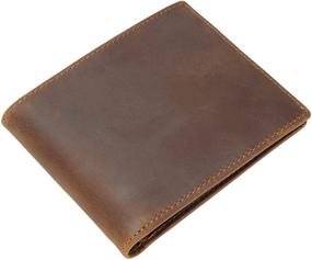 img 1 attached to 👌 Premium Quality Compalo Blocking Italian Leather Bifold: Classy and Secure Wallet