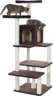 🐱 gleepet gp78680723 - 66" cat tree in coffee brown: optimize your pet's playtime logo