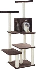 img 2 attached to 🐱 GleePet GP78680723 - 66" Cat Tree in Coffee Brown: Optimize Your Pet's Playtime