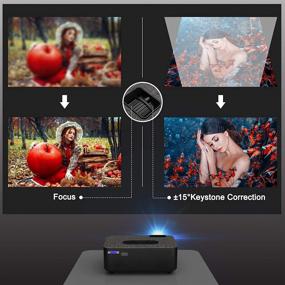 img 1 attached to 📽️ Проектор VILINICE 5000L с WiFi: Портативный Bluetooth для просмотра фильмов и беспроводное зеркалирование, поддержка 1080P, 240". Идеально подходит для Fire Stick, HDMI, VGA, USB, телевизора, приставки, ноутбука, DVD.
