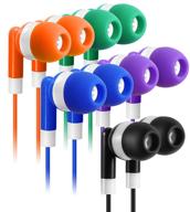 30 pack of multi color kids earbuds - keewonda classroom earbuds: wholesale stereo headphones for children, students, teachers & schools logo