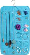 ultimate space-saving jewelry organizer: our fashion hanging storage bag with 40 pockets and 8 hook and loops (blue, 400650mm) логотип