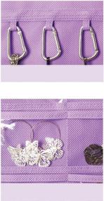 img 1 attached to Ultimate Space-Saving Jewelry Organizer: OUR Fashion Hanging Storage Bag with 40 Pockets and 8 Hook and Loops (Blue, 400650mm)