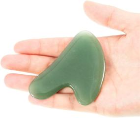 img 1 attached to 💆 Enhance Your SPA Experience with 2 Pieces Guasha Massage Tool Set - Gua Sha Facial Tool Jade Stone Guasha Board for Ultimate Face and Body Caring