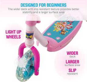 img 1 attached to PAW Patrol Skye Pink 3-Wheel 🛴 Kids Scooter with Accessory Pouch by PlayWheels