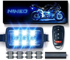 img 4 attached to 🚲 NINEO 8 шт. Мотоцикл RGB LED ленты с умным пультом дистанционного управления - Осветите свои кареты, трициклы, круизеры, скутеры, квадроциклы и другие транспортные средства с многокрасочным неоновым свечением!