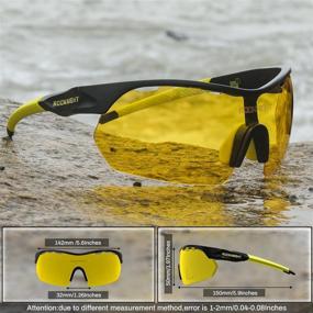 img 1 attached to 🕶️ ROCKNIGHT HD Polarized Sports Sunglasses: Versatile Eyewear for Cycling, Driving, Baseball, and Outdoor Activities with Ultralight TR90 Frame and Big Lens