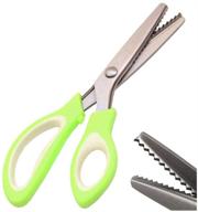 gciyaen pinking shears comfort grips handled zig zag cut scissors professional dressmaking sewing craft suitable for many kinds of materials (serrated logo