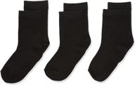 jefferies socks ribbed crew socks for little boys - three-pack logo