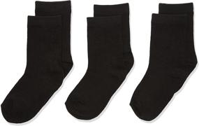img 3 attached to Jefferies Socks Ribbed Crew Socks for Little Boys - Three-Pack