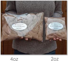 img 2 attached to 🧶 Premium Natural Fawn Baby Alpaca Fiber: Perfect for Spinning, Blending, Felting & Dyeing!