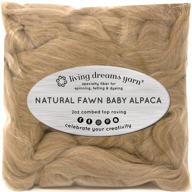 🧶 premium natural fawn baby alpaca fiber: perfect for spinning, blending, felting & dyeing! logo