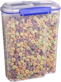 img 2 attached to Sistema KLIP IT Cereal Container, 17.75 Cup, Clear/Blue, BPA Free - Ultimate Utility Collection