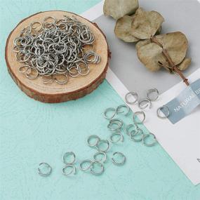 img 1 attached to 🔗 Craftdady 8mm Round Stainless Steel Open Jump Rings – 1000Pcs, 1mm Thickness – Ideal Connector Rings for Jewelry Making