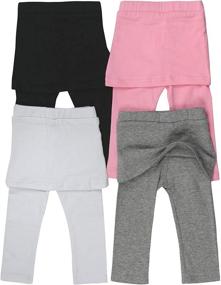 img 3 attached to Cute and Comfy: ToBeInStyle 😍 Cotton Length Skirted Leggings for Girls' Clothing