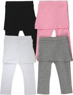 cute and comfy: tobeinstyle 😍 cotton length skirted leggings for girls' clothing logo