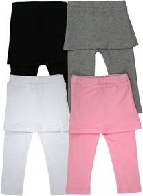 img 2 attached to Cute and Comfy: ToBeInStyle 😍 Cotton Length Skirted Leggings for Girls' Clothing