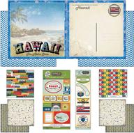 🏝️ hawaii vintage themed paper and stickers scrapbook kit by scrapbook customs: perfect for preserving memories logo