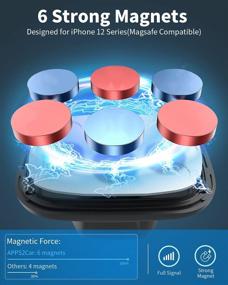 img 3 attached to 🧲 Ultimate Magnetic Phone Car Mount: Super Strong 6X Magnets, Dashboard & Windshield Holder for iPhone 13 12 Pro Max, Samsung & More