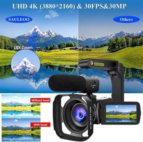 img 3 attached to 4K Digital YouTube Vlogging Camera with Microphone and Stabilizer: Enhanced Zoom and Touch Screen