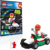 lego driver minifigure go kart limited logo
